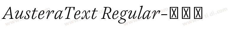AusteraText Regular字体转换